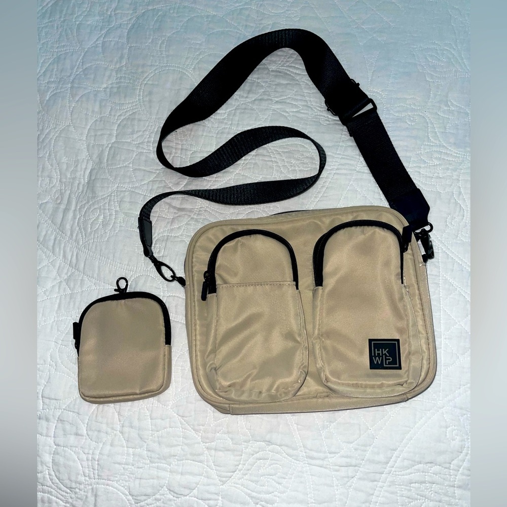 IHKWIP UTILITY CROSSBODY BAG WITH WALLET POUCH STRAP SAND